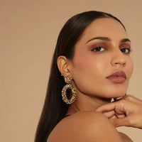 DEEPA GURNANI Dinorah Earring in black - women's jewelry - alternate view