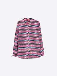 Vilagallo Women's Anastasia Button Down Shirt in pink - women's blouse