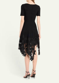 Oscar De La Renta - Carnation Guipure Lace Knit Midi-Dress
