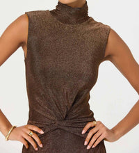Astr - Riana Metallic Twist Front Maxi Dress