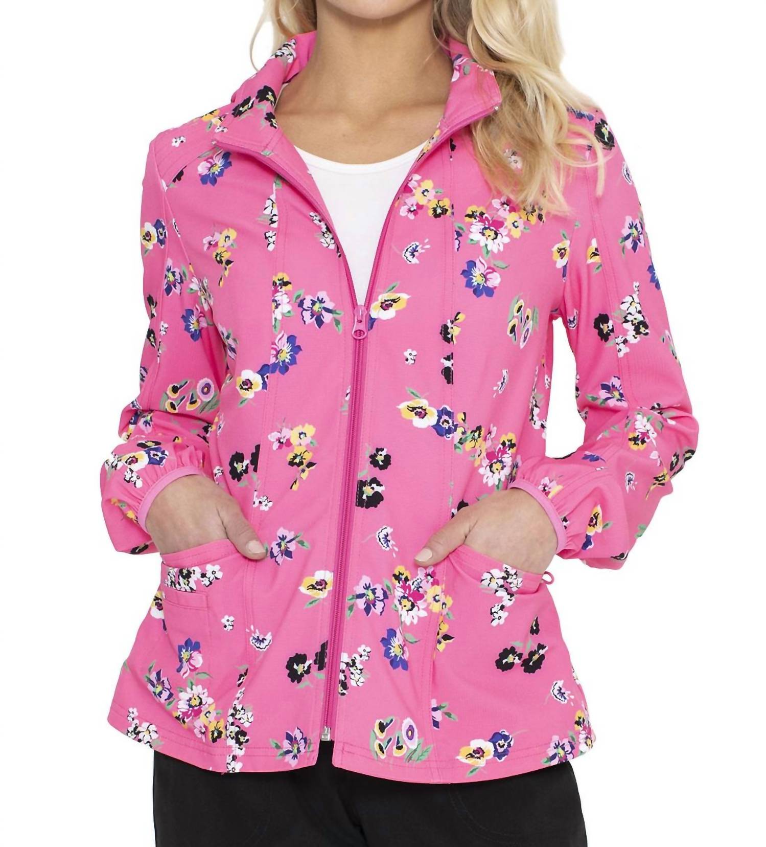 Heartsoul - Floral Zip Front Jacket