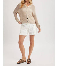 Wishlist - Open-knit Button-up Hooded Sweater