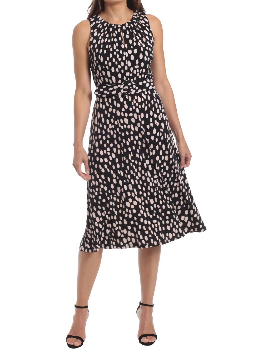Chalk Belted Midi Dress