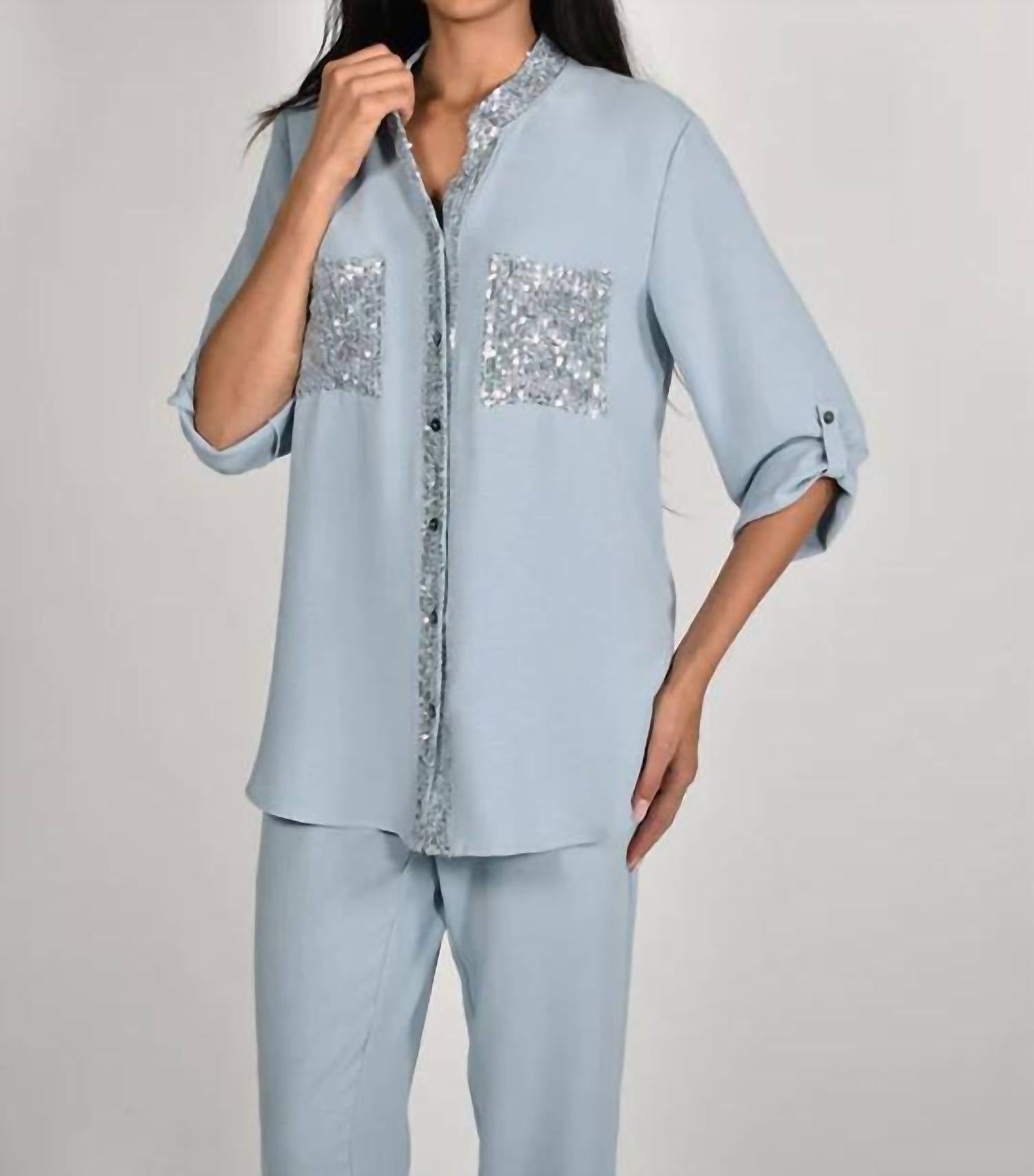 Frank Lyman - Polina Pineapple Woven Top