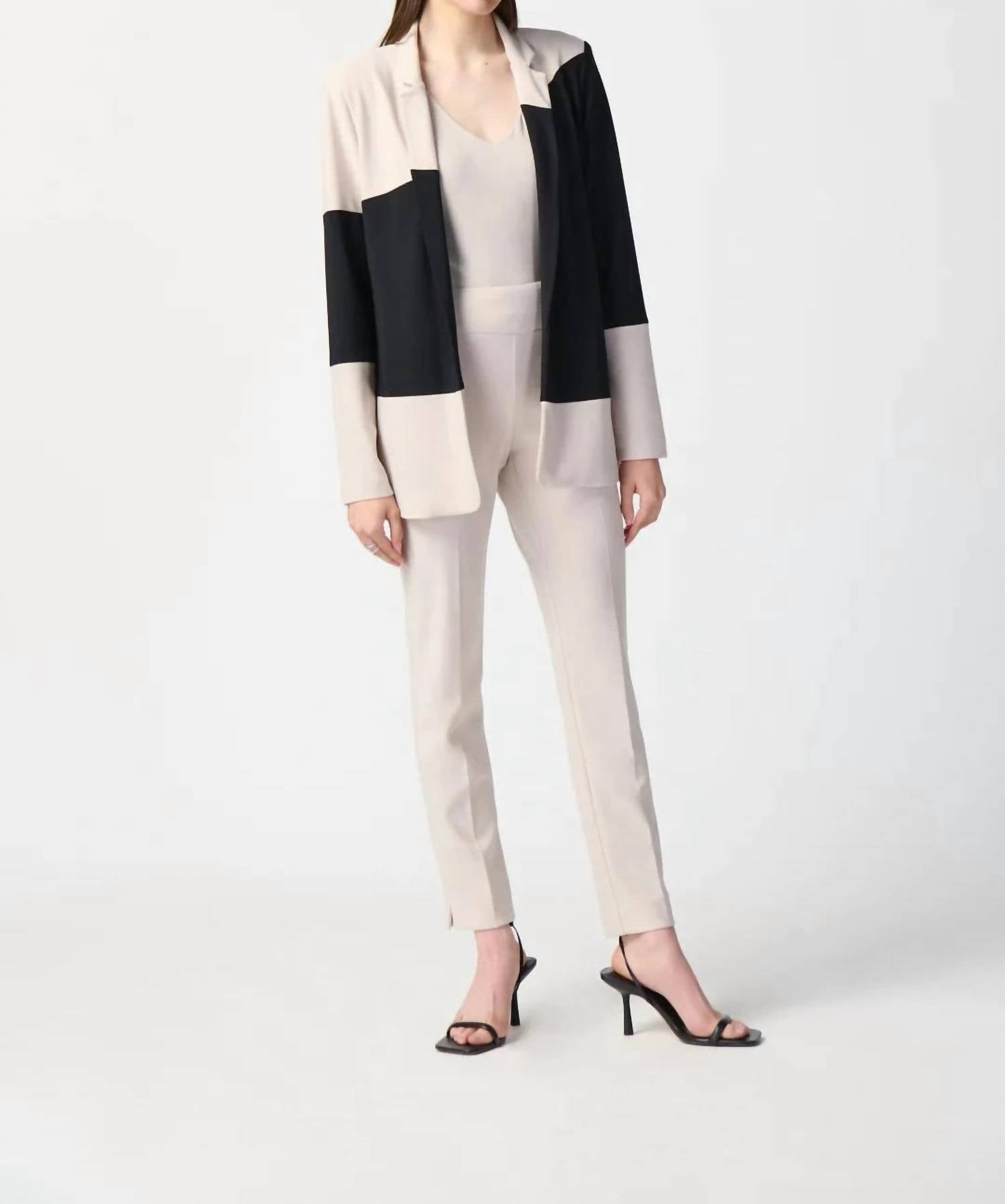 Joseph Ribkoff - Color Block Bonded Straight Blazer