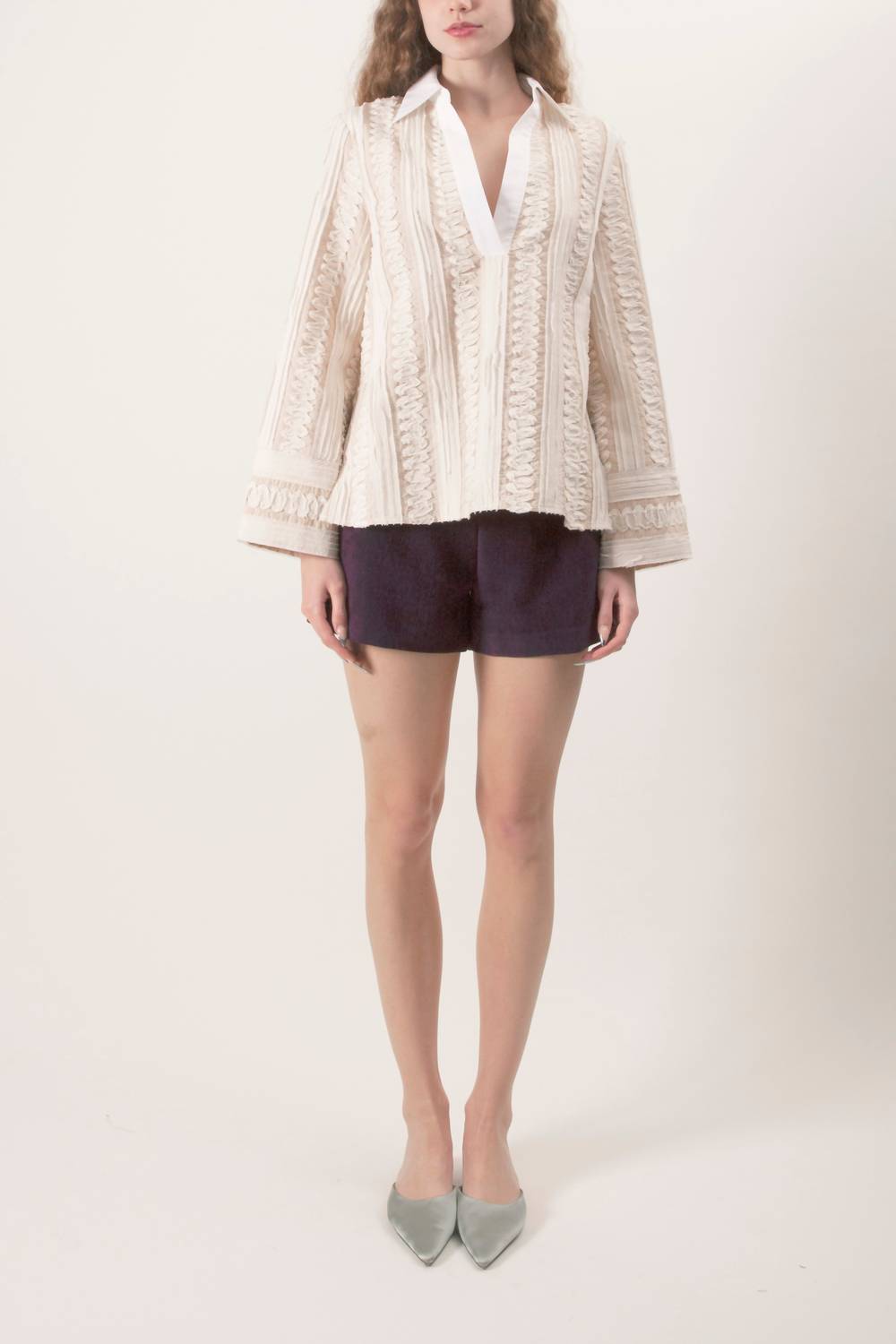 Maude - Carmen Embroidered Top