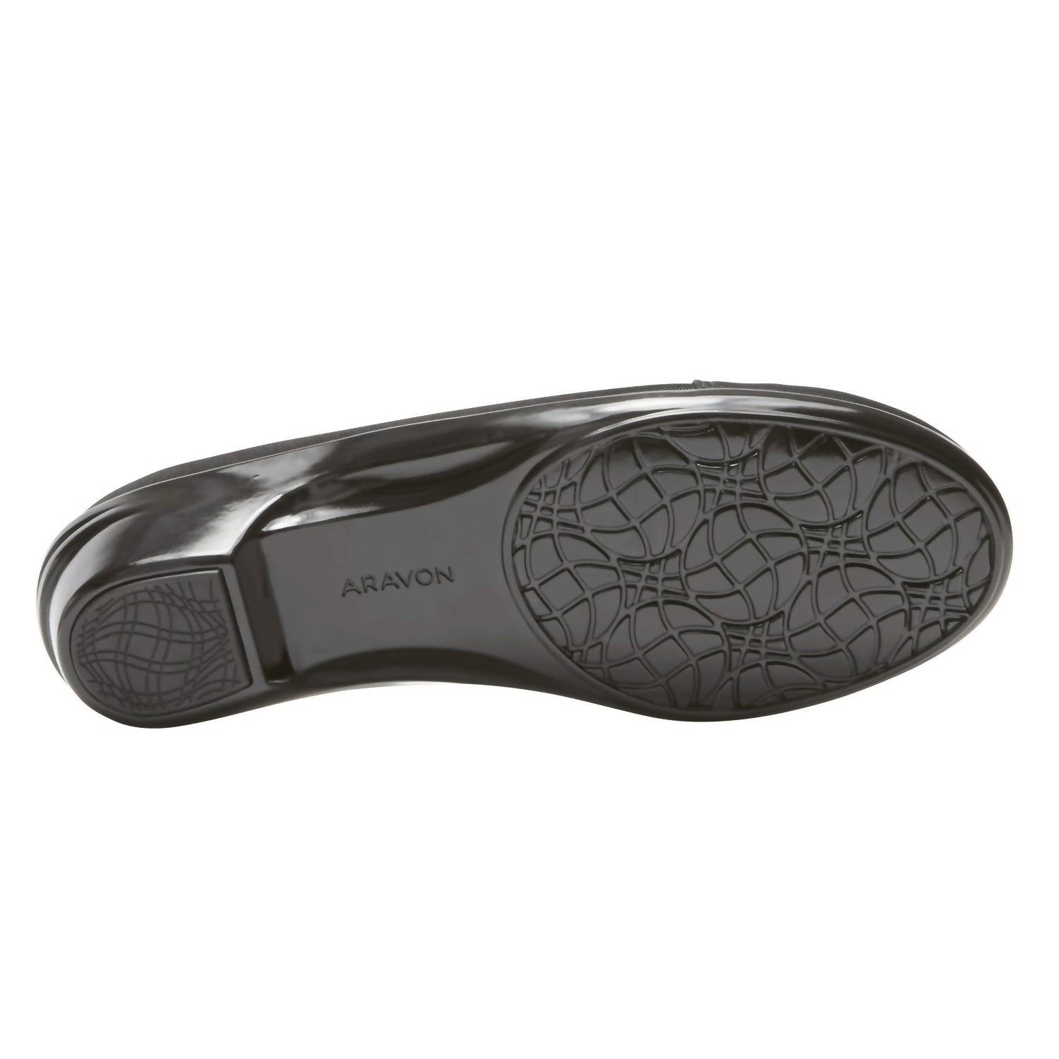 Aravon Women's Kitt Asymmetrical Slip-on Pump in black - women's heels - view 6