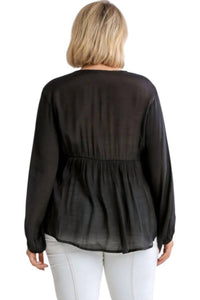 Umgee - Floral Embroidered Top - PLUS