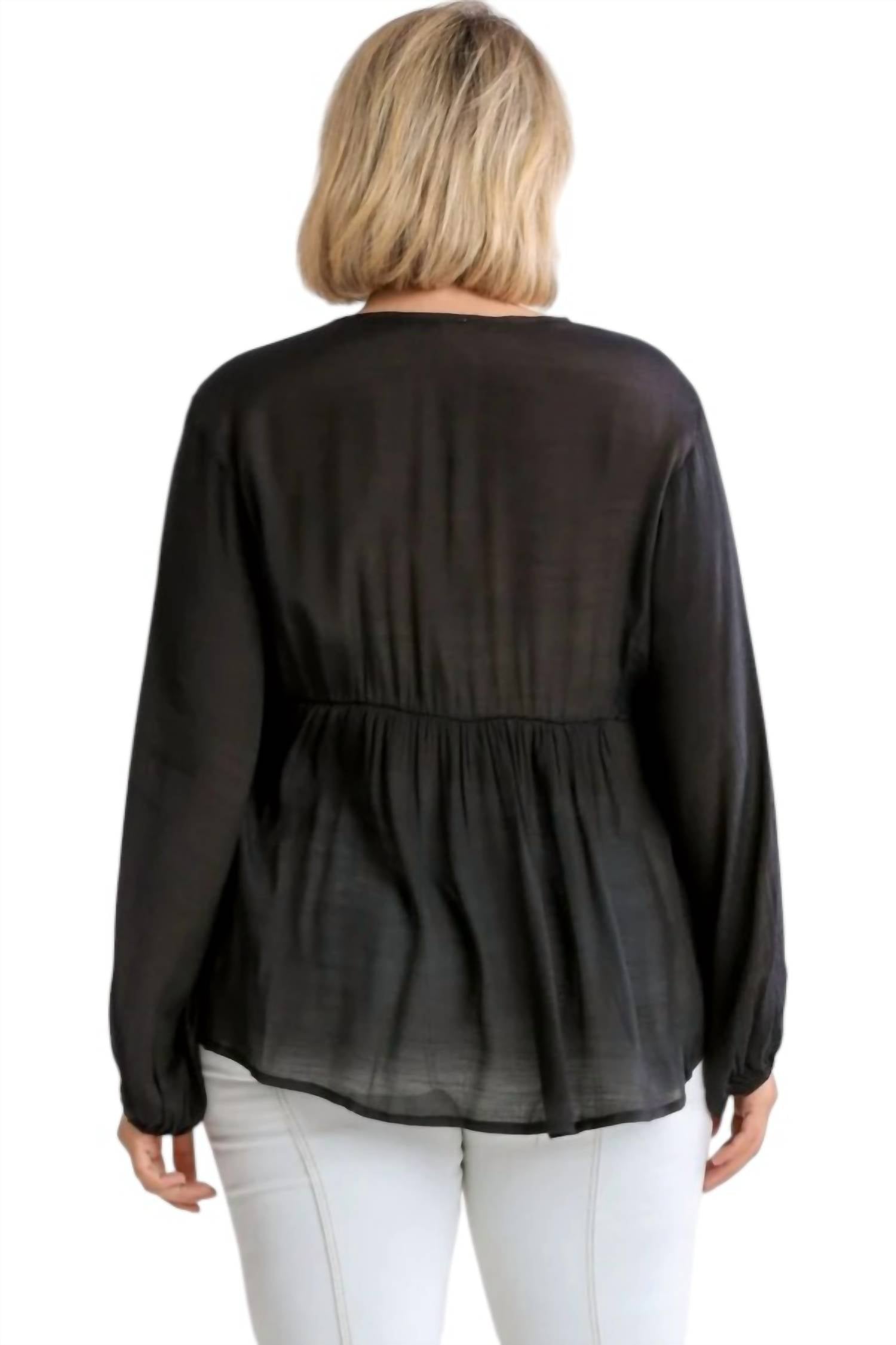 Umgee - Floral Embroidered Top - PLUS