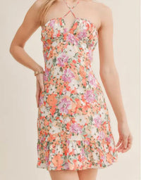 Sage The Label - La Botanique Ruffled Tube Mini Dress