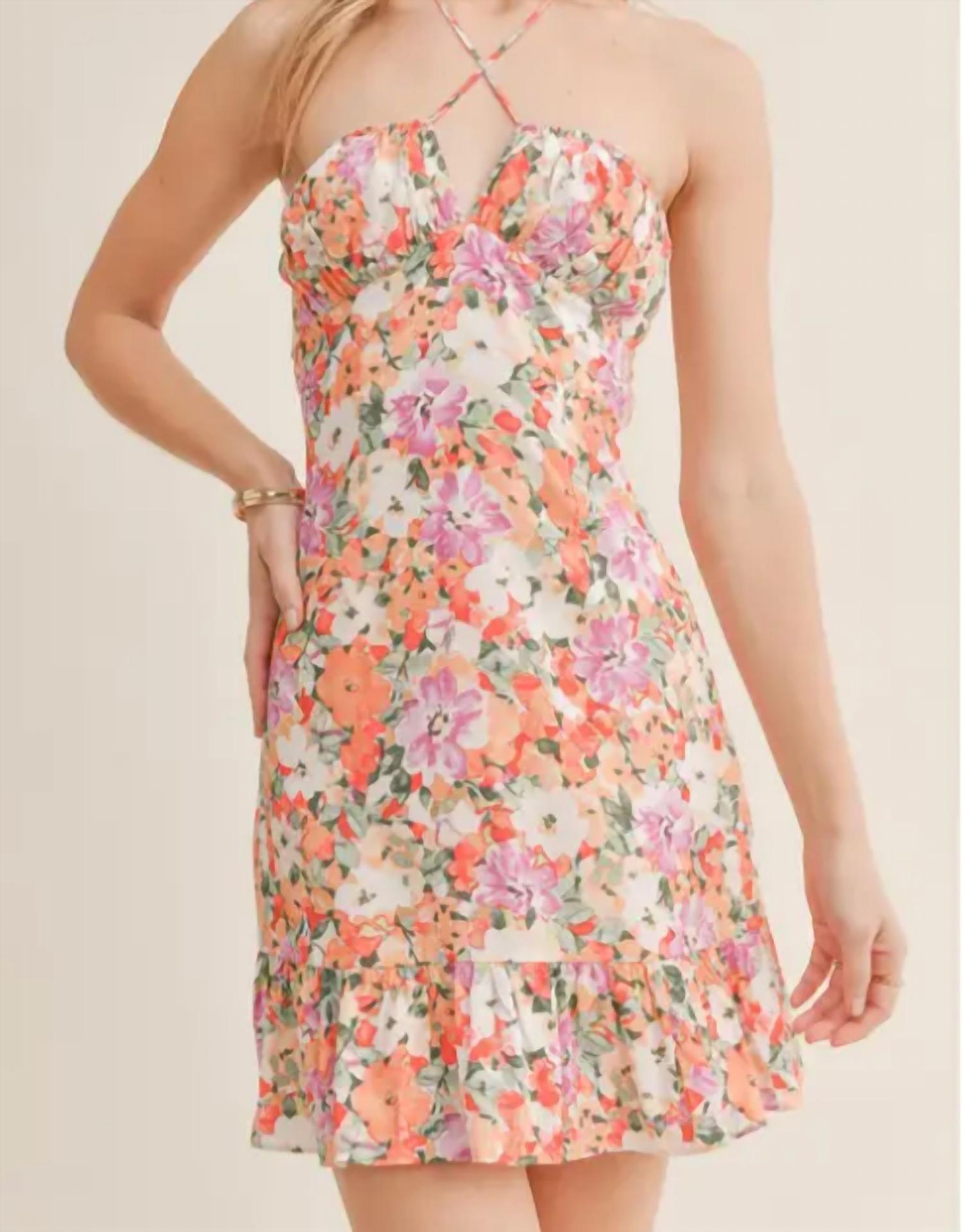 Sage The Label - La Botanique Ruffled Tube Mini Dress