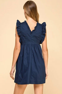 Tcec - V-neck Ruffle Dress