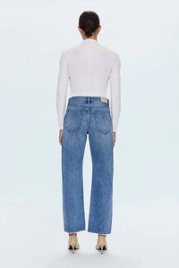 PISTOLA Lexi Mid Rise Bowed Straight Jean in metropolis - women's jeans - alternate view