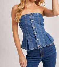 Bluivy - Cassidy Denim Corset Top