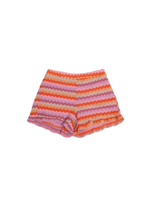 Mia - Girl's Zig Zag Crochet Shorts
