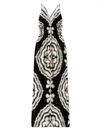 LEMLEM Gete Triangle Maxi Dress in niku black - women's dress - alternate view
