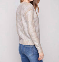 Charlie B - Metallic Cable Knit Sweater