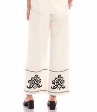 Karen Kane - Evie Embroidered Drawstring Ankle Pants