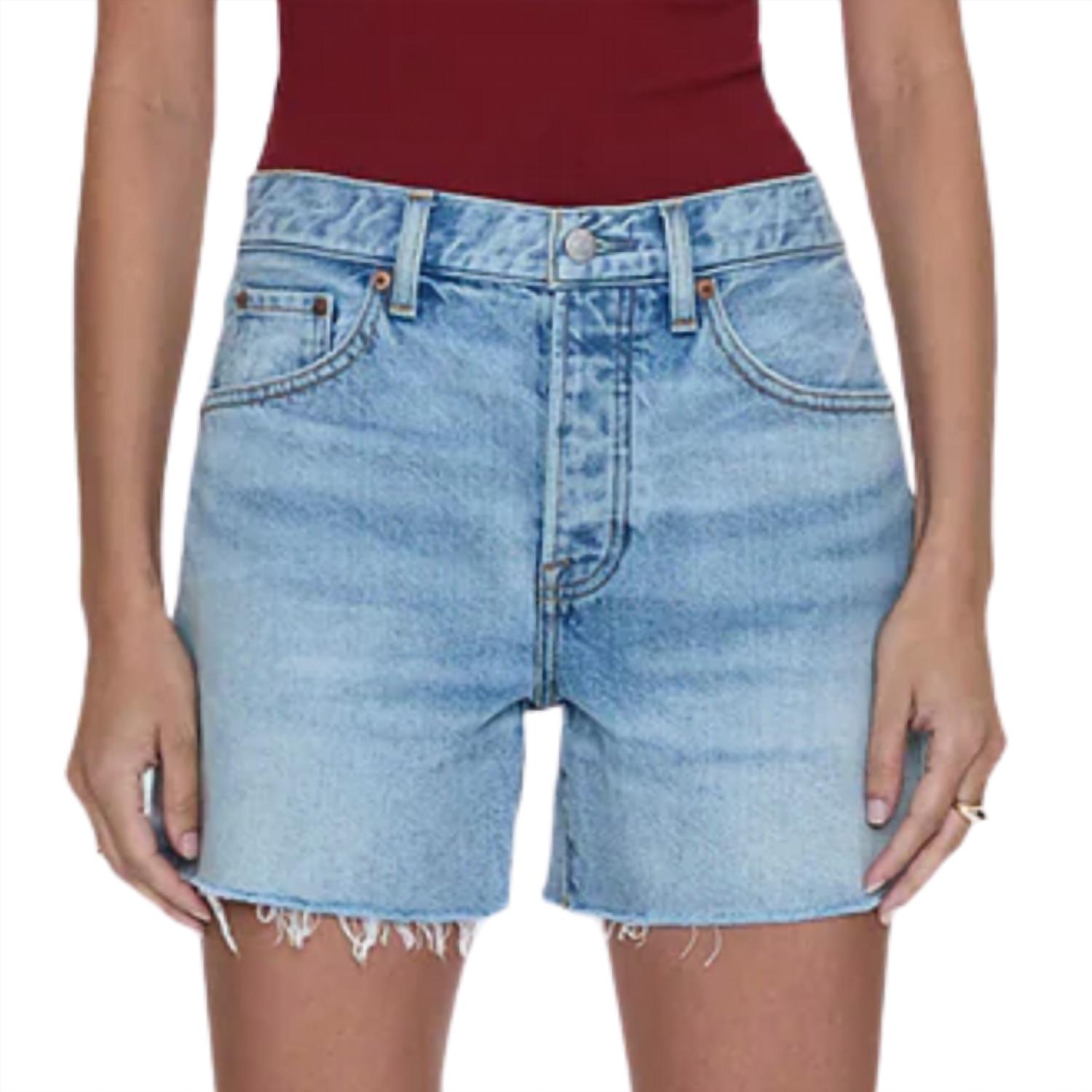 PISTOLA Andie High Rise Vintage Cut Off Short in light medium wash - women's shorts