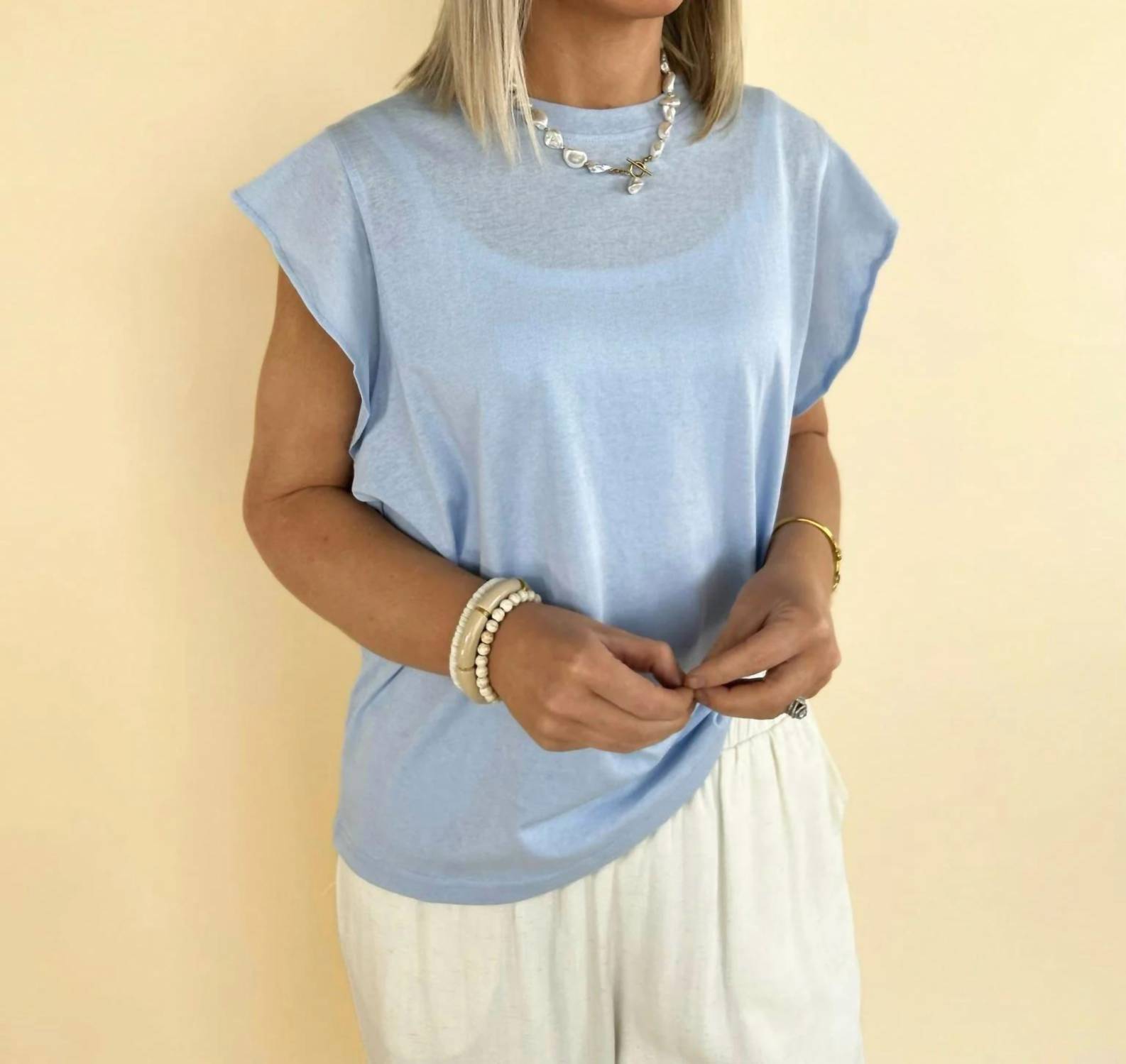Coco + Carmen - Lilly Ruffle Cap Sleeve Top