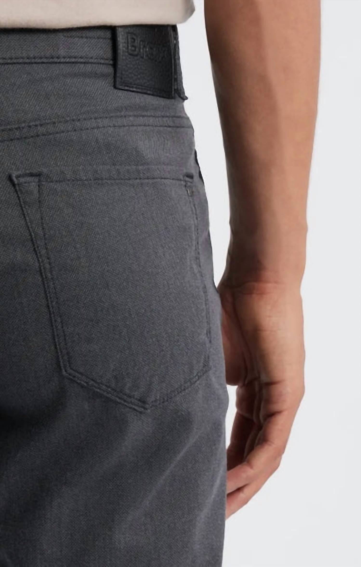 Brax Chuck Fusion Flex Modern Fit Five-Pocket Pants in elefant - men's jeans - alternate view