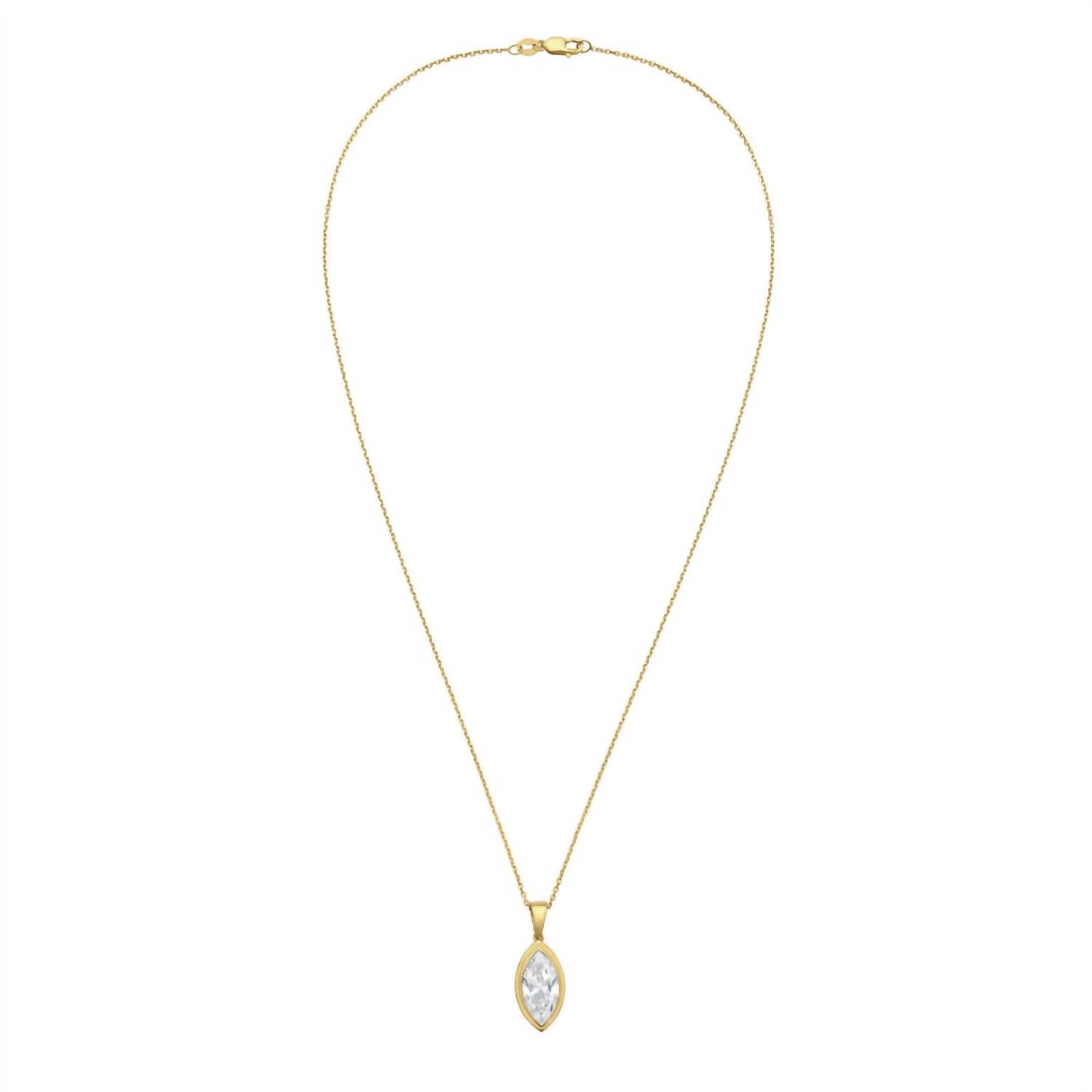Diana M Jewels - Women's Marquise Lab-Grown Diamond Pendant Necklace (9.00 Ct) - Elegant Plus