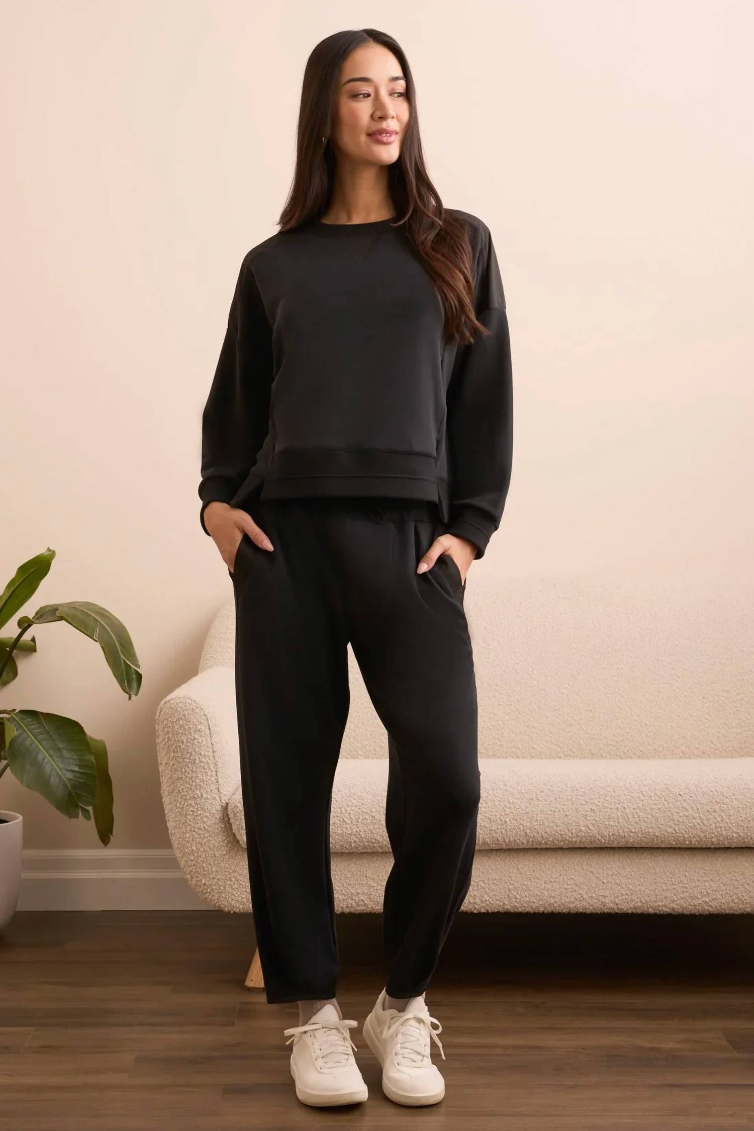 Tribal - Combo Crew Neck Top With Hidden Pockets