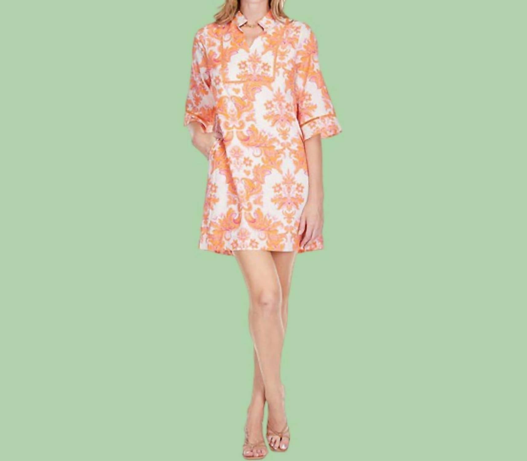 Jade - Trim Toke Tunic Dress