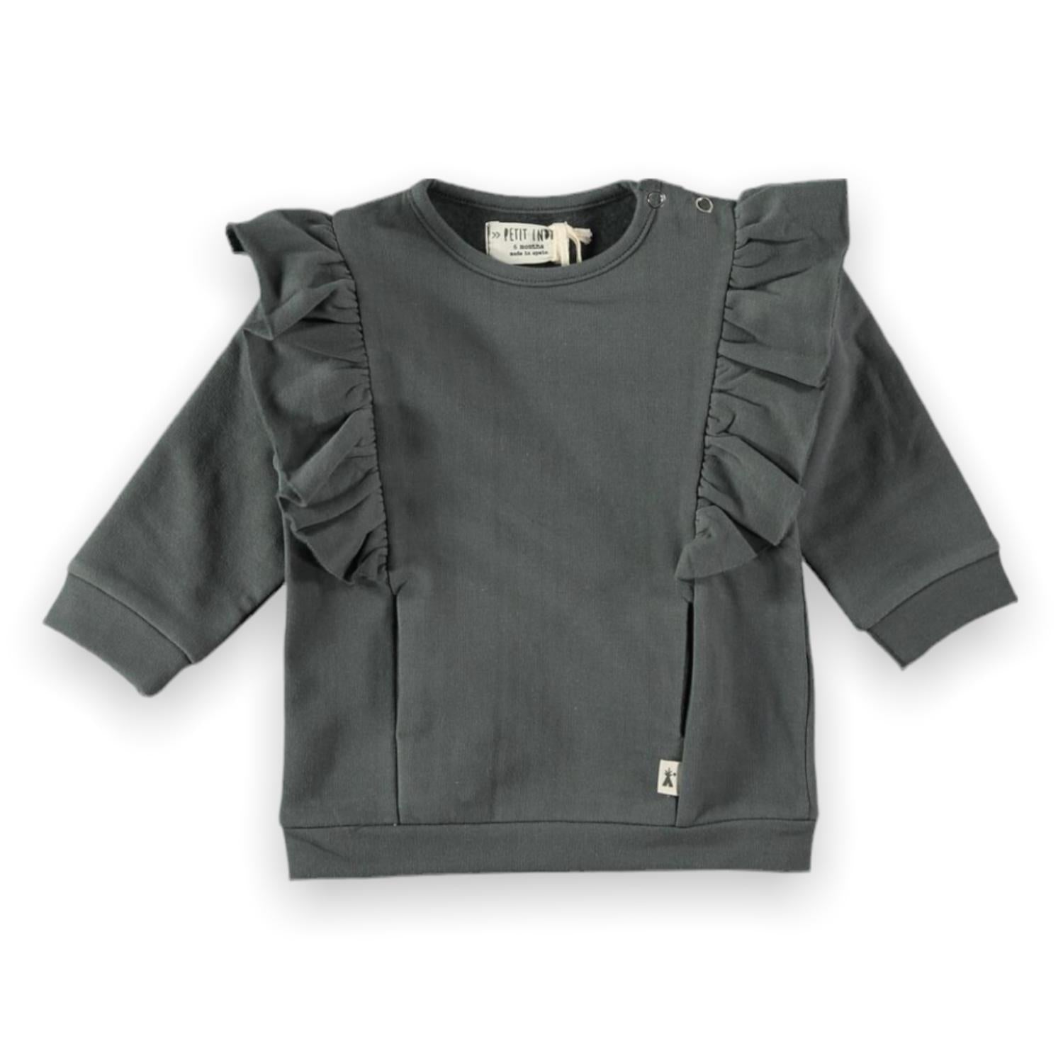 Petit Indi - Girl's Frill Sweatshirt Dress