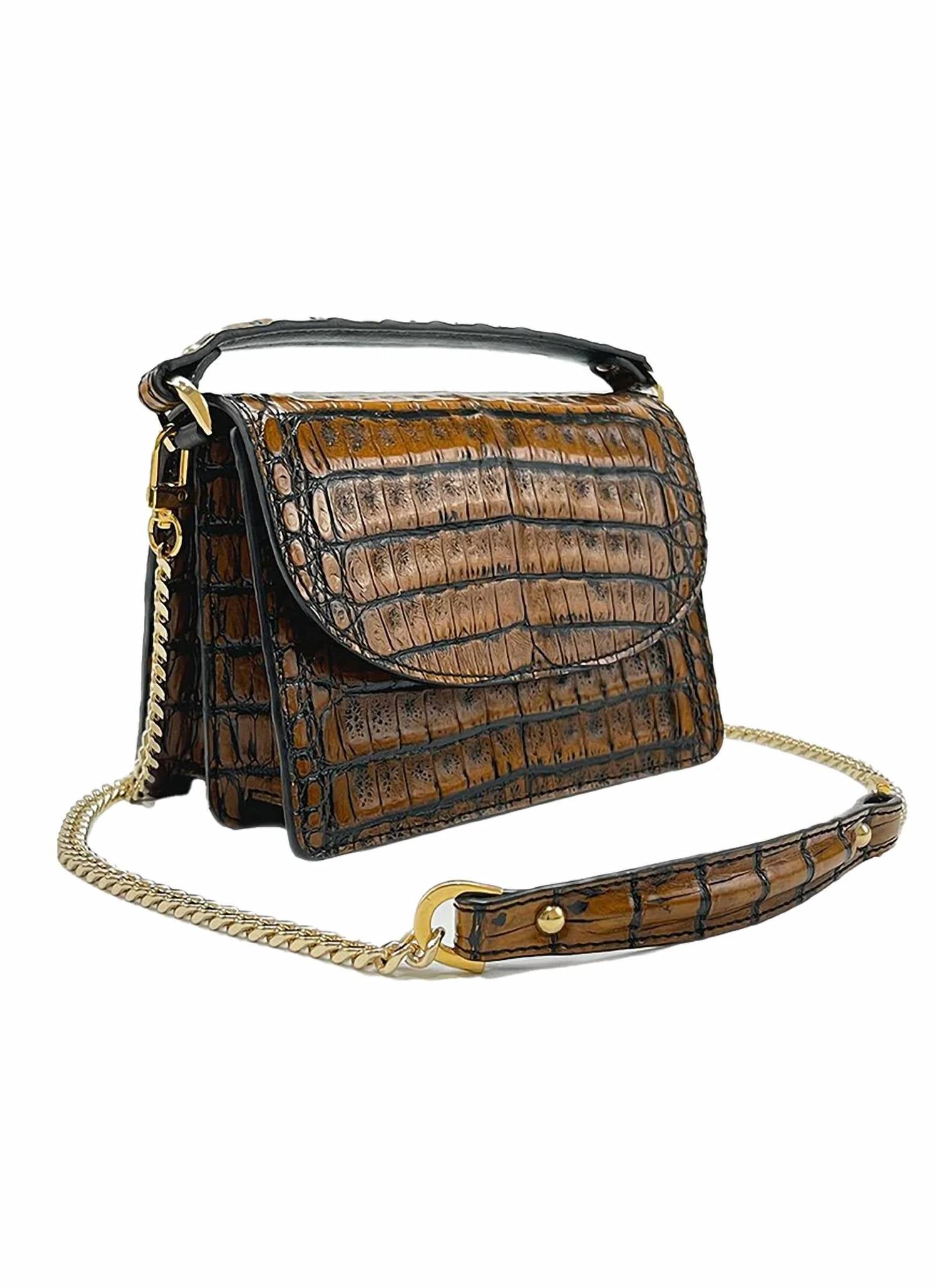 Maria Oliver - Women's Valencia Handpainted Croc Crossbody Bag