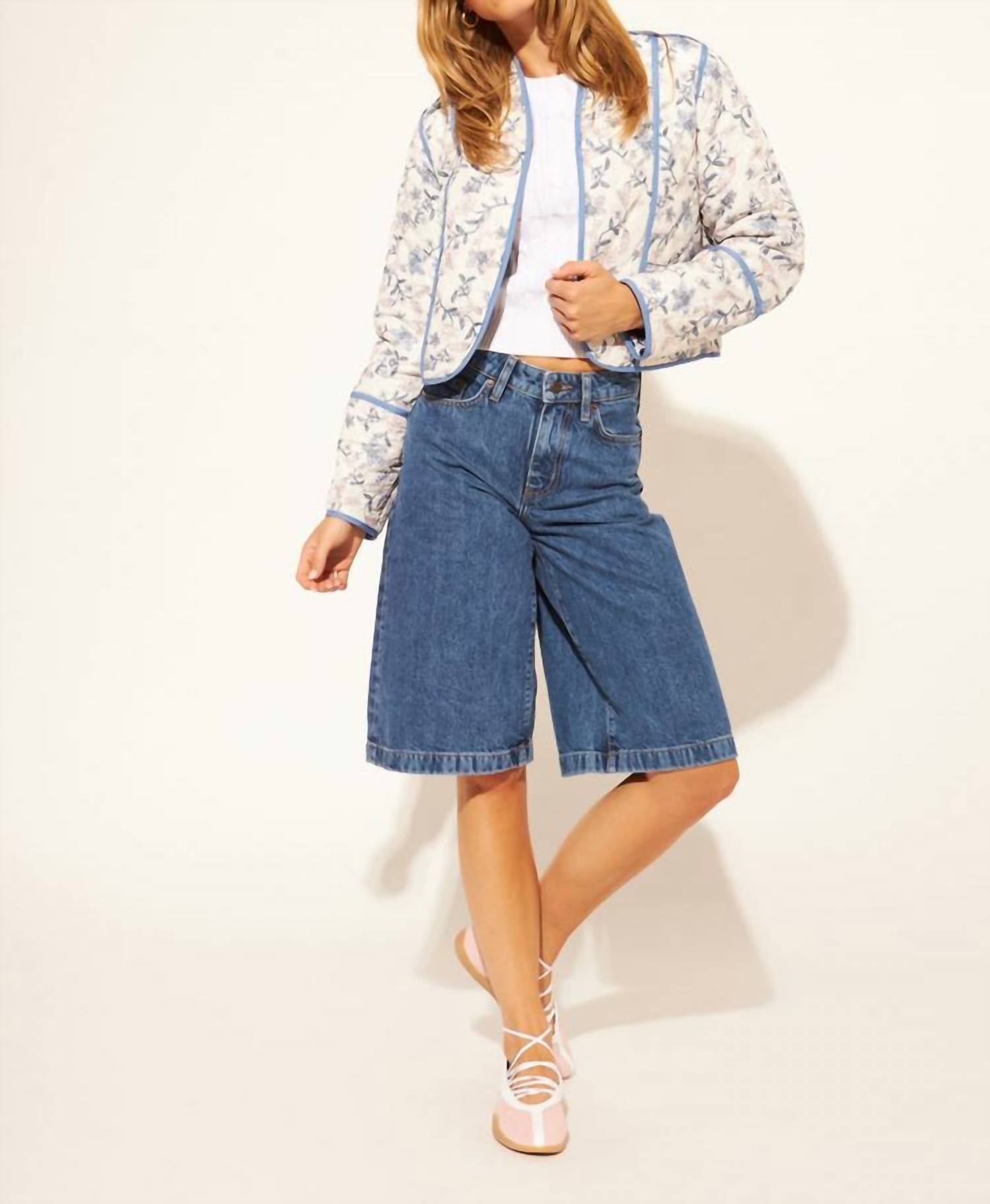 JOHN + JENN Marion Reversible Jacket in iris vine - women's jacket - view 4