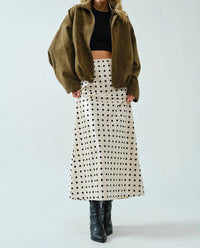 Spice Alley Suede Bomber Jacket in olive - women's jacket