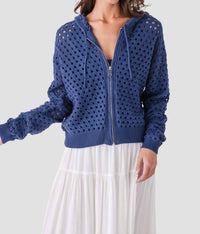 Elan - Crochet Zip Cardigan