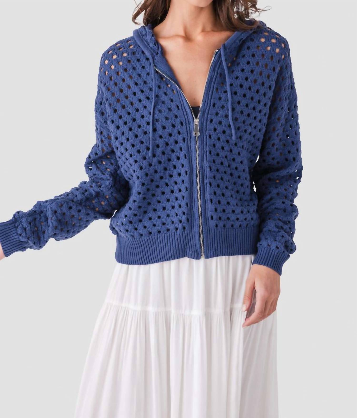 Elan - Crochet Zip Cardigan