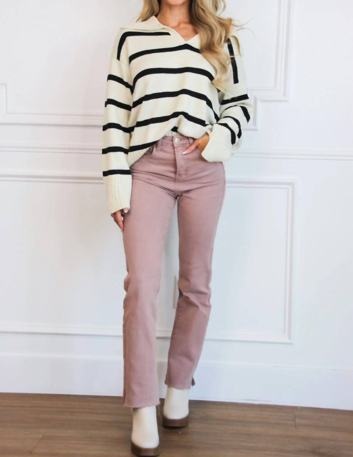 Risen - Lainey High Waisted Tummy Control Straight Leg Jeans