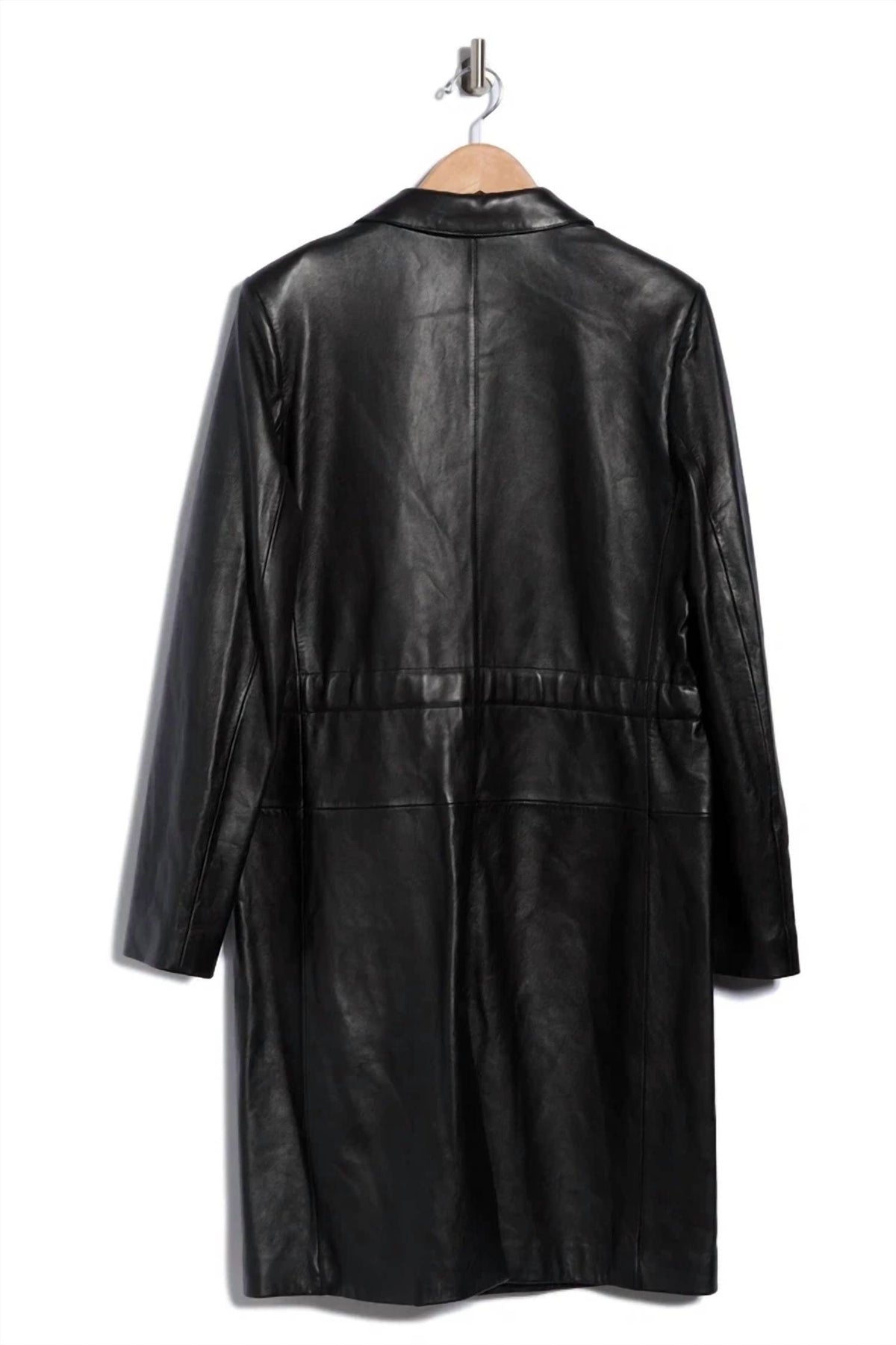 Frame - THE LONG LEATHER BELTED JACKET