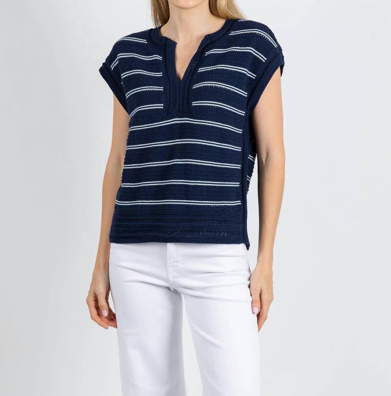 Melissa Nepton - Teresa Split V-neck Sweater