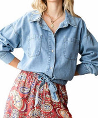 First Love - Plus Size Washed Denim Jacket