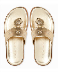 Jack Rogers Women's Sport Metallic Nappa Sandal in platinum - women's sandal - detail view