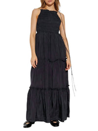 Ganni - Habotai Maxi Smock Slip Dress