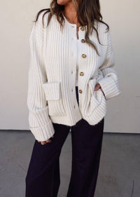Sunday Edition - Ribbed Knit Chunky Cardigan