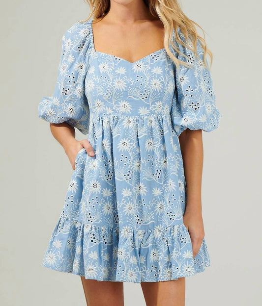 Sugarlips - Moonflower Eyelet Evy Sweetheart Mini Dress