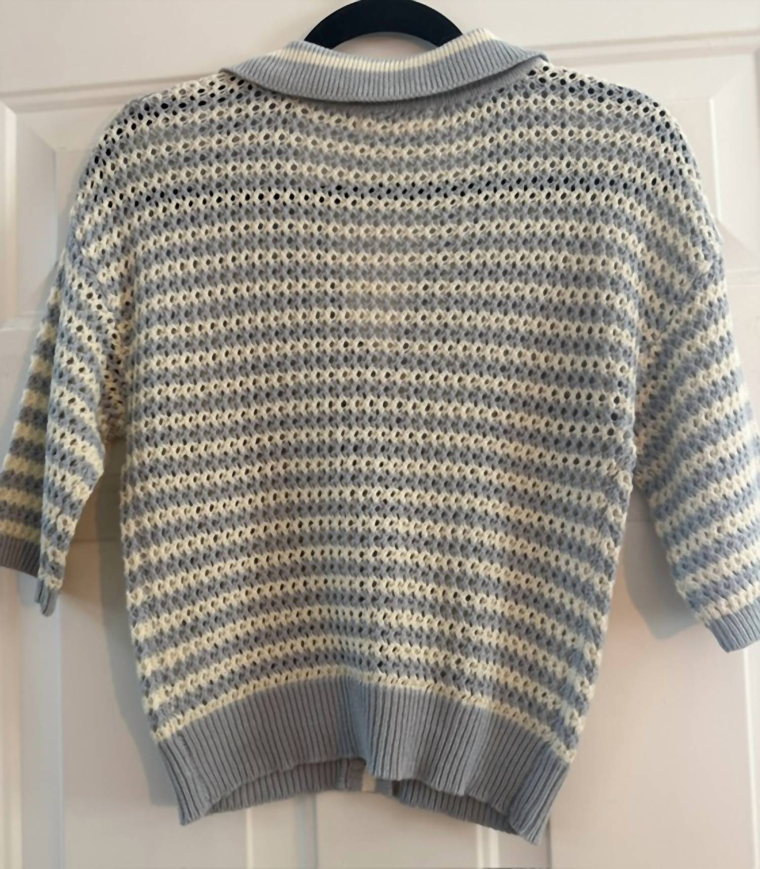 By Together - Women's Knit stripe short sleeve sweater