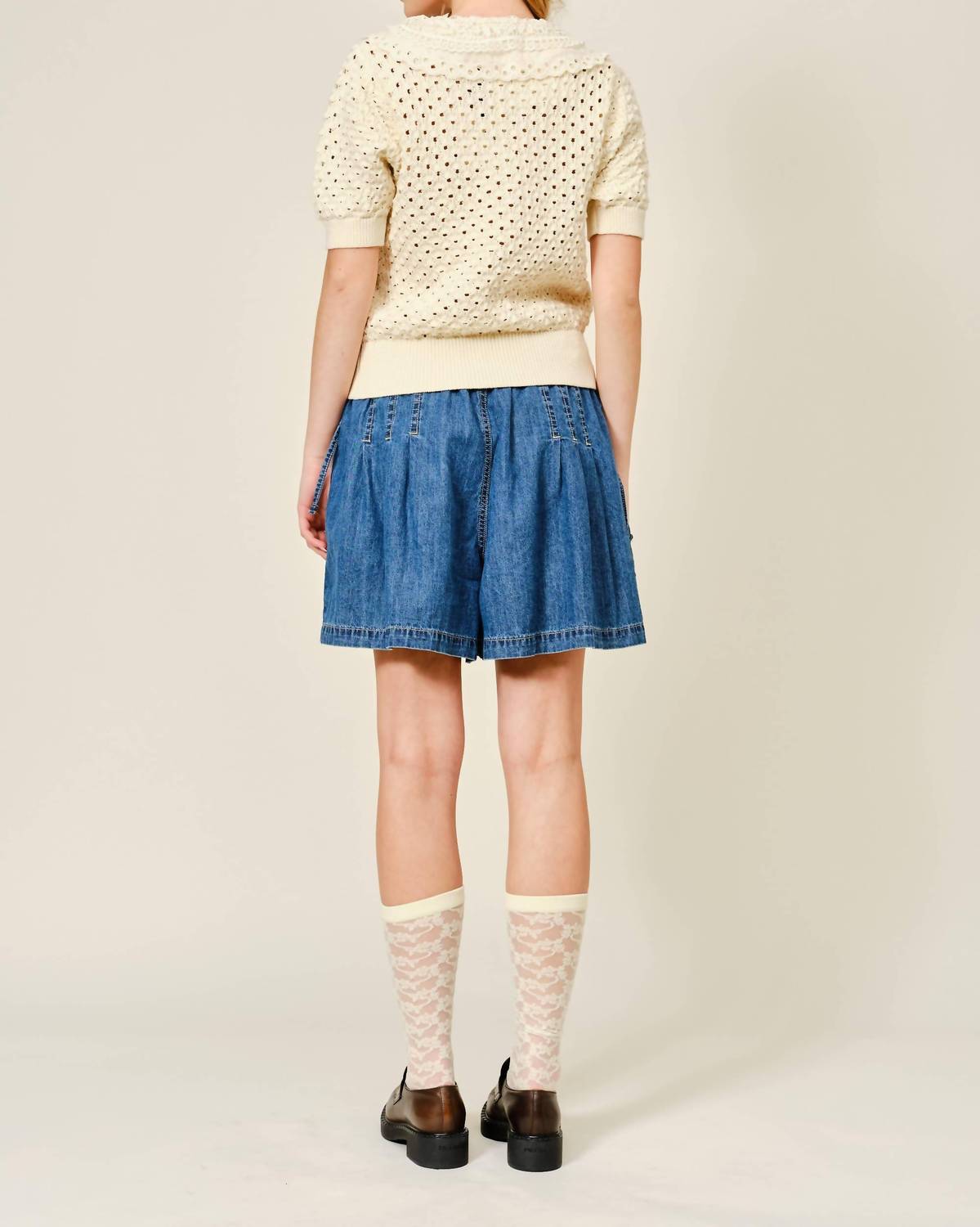 Aaron & Amber - Crochet Sweater Top