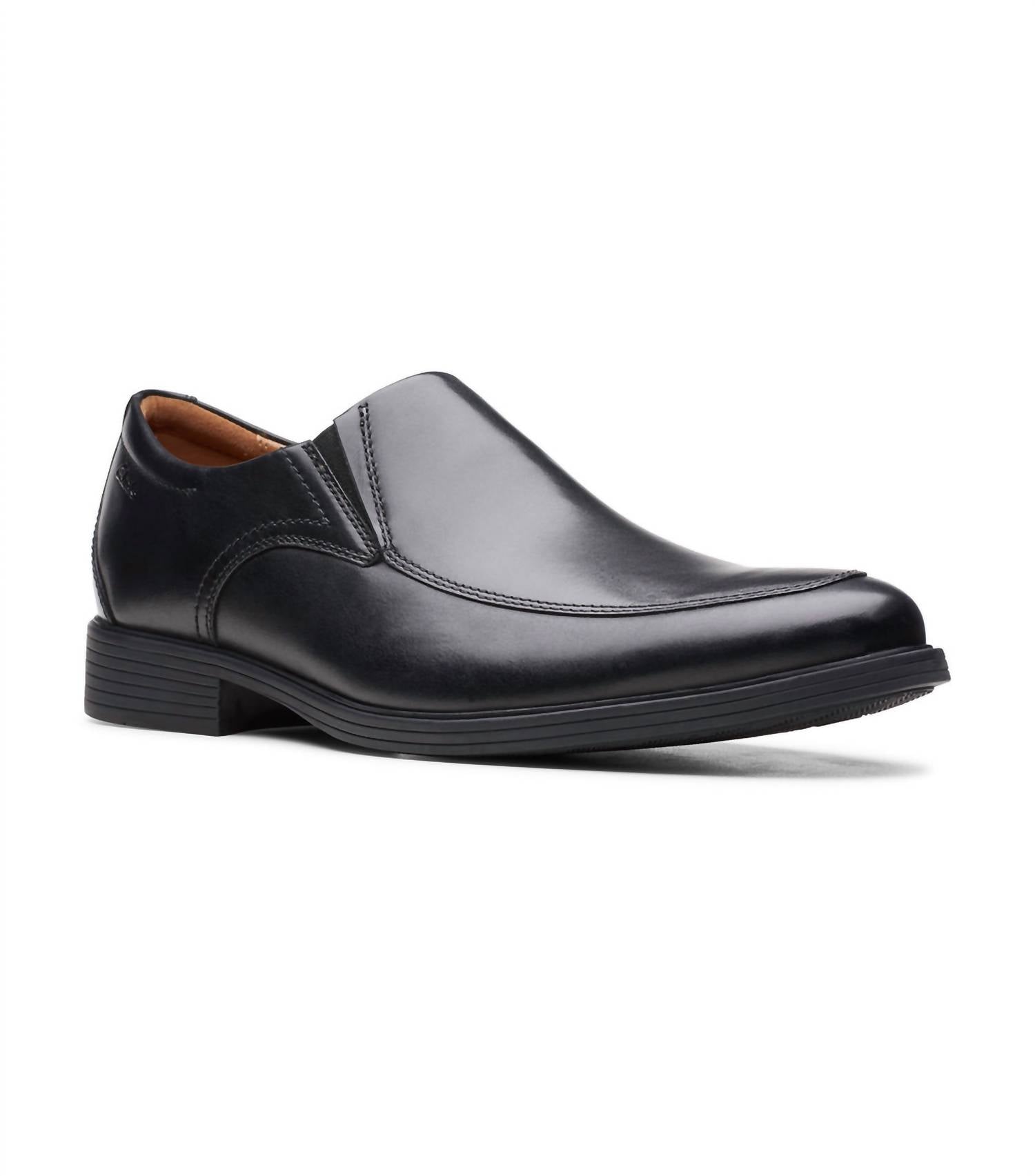 Clarks Men's Whiddon Step Shoes in black - men's shoe - detail view