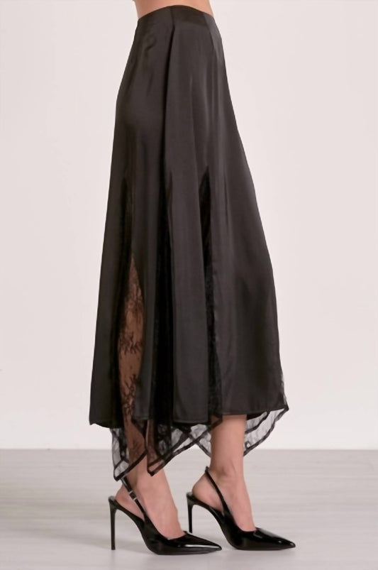 Elan - Lace Insert Midi Skirt