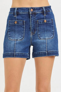 Risen - Rizza Patch Pocket Denim Shorts
