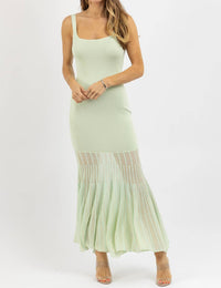 Lalavon - Layne Mint Knit Maxi Dress