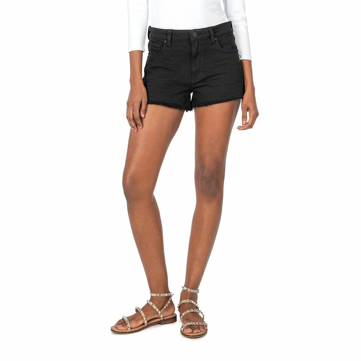 Kut From The Kloth - Jane High Rise Long Short With Fray Hem