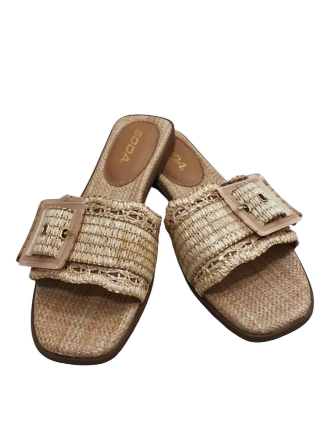 Soda - Women's Woven Slip On Sandal